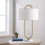 White and Gold Indoor Table Lamp