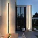 12W Outdoor Modern LED Fixture Rectangular Black Wall lamp