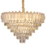 Lumind Crystal Feather Pendant Light