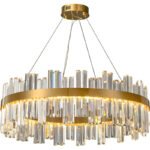 Lumind Minimalist Spliced Crystal Pendant Light