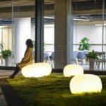 Waterproof Solar Powered LED Ball Lamps Outdoor Rock Spotlight Garden Light IP65 Lawn Lights Home Stone Garden Light