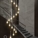 Lumind Stair Crystal Waterdrop Pendant Light LU10