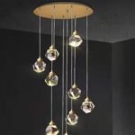 Lumind Duplex Staircase Crystal Long Pendant Lamp LU11