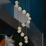 Lumind Crystal Long Drop Rotating Chandelier LU25