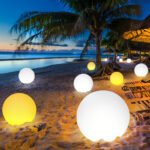 Lumind Outdoor White Moon Ball Light-LD05
