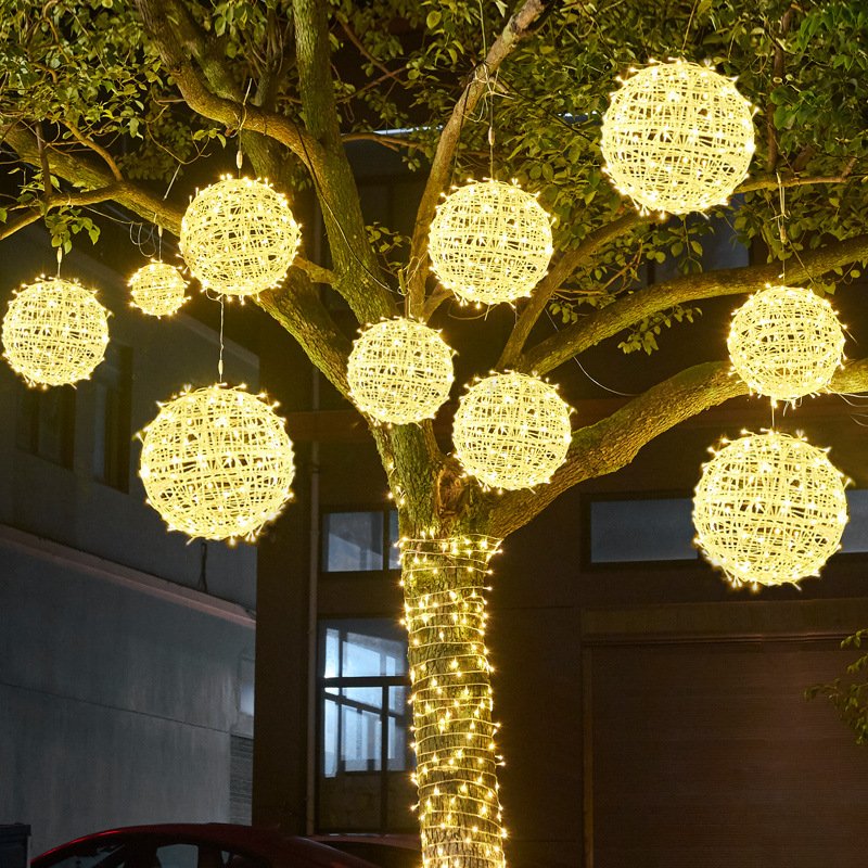 主图-01 Lumind Outdoor Rattan Ball Spherical Hanging Light -LG01 - Image 1