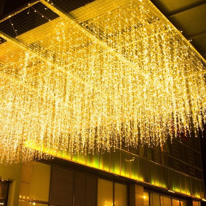 主图-01 Lumind Outdoor LED Icicle Curtain Lights-LG04 - Image 1