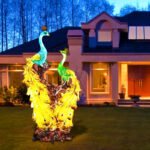 Lumind Outdoor Glowing Peacock Lamp-LG19