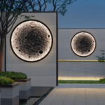 Lumind Outdoor Embossed Moon Wall Lamp-LW03