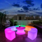 Lumind Outdoor Table Chairs Patio Furniture Set Light-LD22