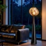 Lumind Grey‑Tone Home Decor Standing Lamp-LF14